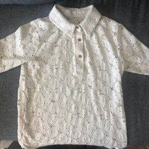 OAK + FORT White Lace Top